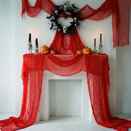 RunNico 300"x39" Large Halloween Scary Gauze, Spooky Cloth Party Decoration