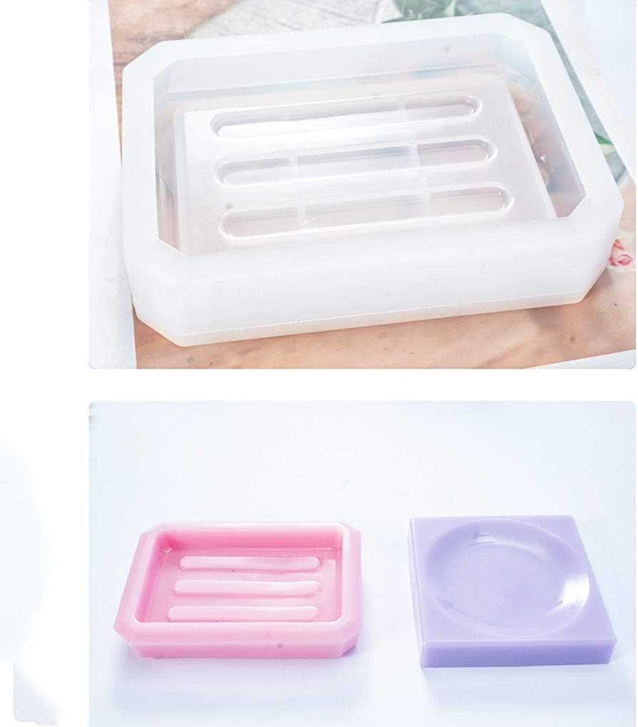 Rectangle Silicone Soap Tray Mold / Soap Dish Molds / Set of 2