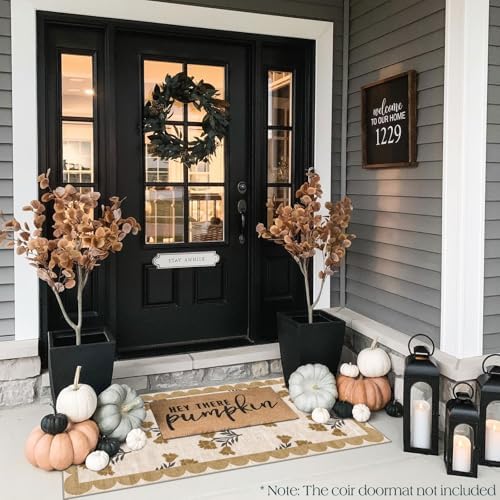 Front Door Mat Indoor Entrance - 2x4.3 Ft Floral Washable Layered Doormat Outdoor Entrance Spring Porch Rug Non-Slip