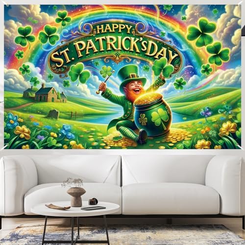 St Patricks Day Photo Backdrop St Pattys Day Decoration for Home