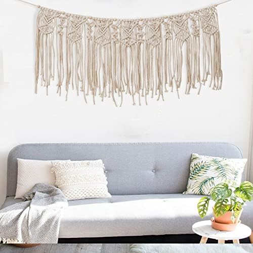 Macrame Garland Macrame Wall Hanging Nursery Wall Decor Boho Home Bohemian Bedroom / 35"L x 16"W