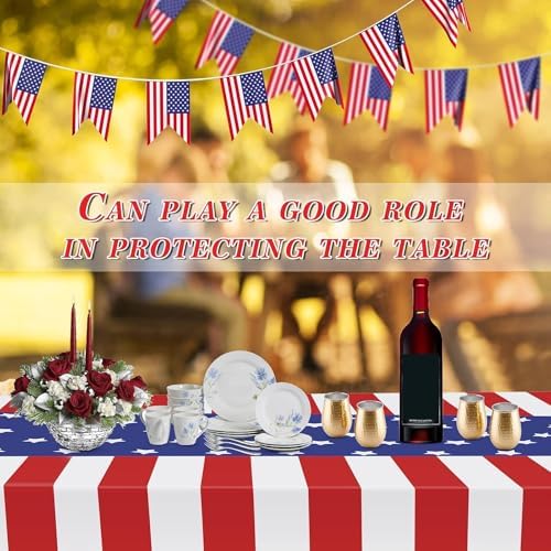 2 Pack Patriotic Tablecloths,Patriotic Decorations,American Flag Tablecloth