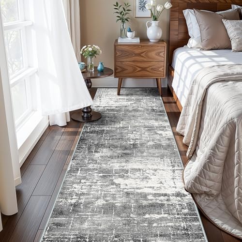 Washable 2X10 Kitchen Area Rug: Entryway Abstract Rug Runner Soft Bedroom Besides Floor Mat Non-Slip Indoor Farmhouse