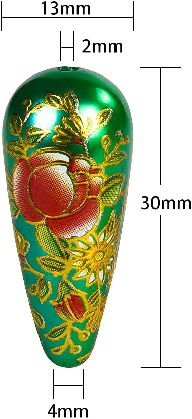 Tonbotama Sakura Beads Part Attached Cherry Blossom Pattern Beads / 13 x 33 / Mm / Mixed Color