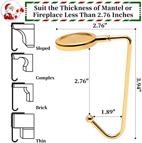 Christmas Stocking Holders for Mantle, Upgrade Fireplace Stocking Holder