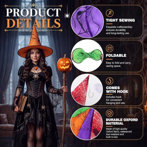 Suhine 12 Pcs Halloween Witch Hat Decor