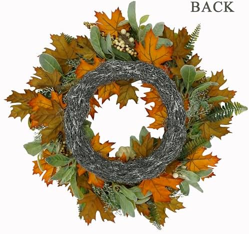 WreathDream Fall Wreaths for Front Door Autumn Wreath for Porch Home Decor