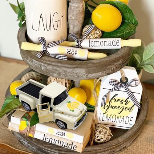 Lemon Truck Decor with Mini Fake Lemons Lemon Decorations, Cream
