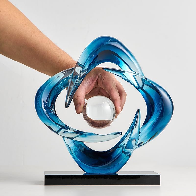 Resin Gold Decorative Statue / Blue
