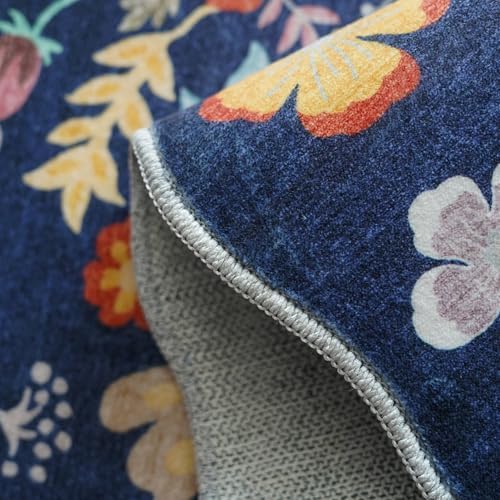 Washable 3x5 Entryway Area Rugs: Ultra Soft Low Pile Carpet for Kitchen Nursery Indoor Light-Weight Doormat Anti-Slip