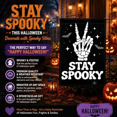 Halloween Decorations - Stay Spooky Halloween Garden Flag
