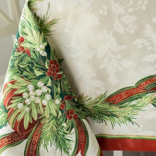 Benson Mills Christmas Ribbons Tablecloth (52" X 70" Rectangular)