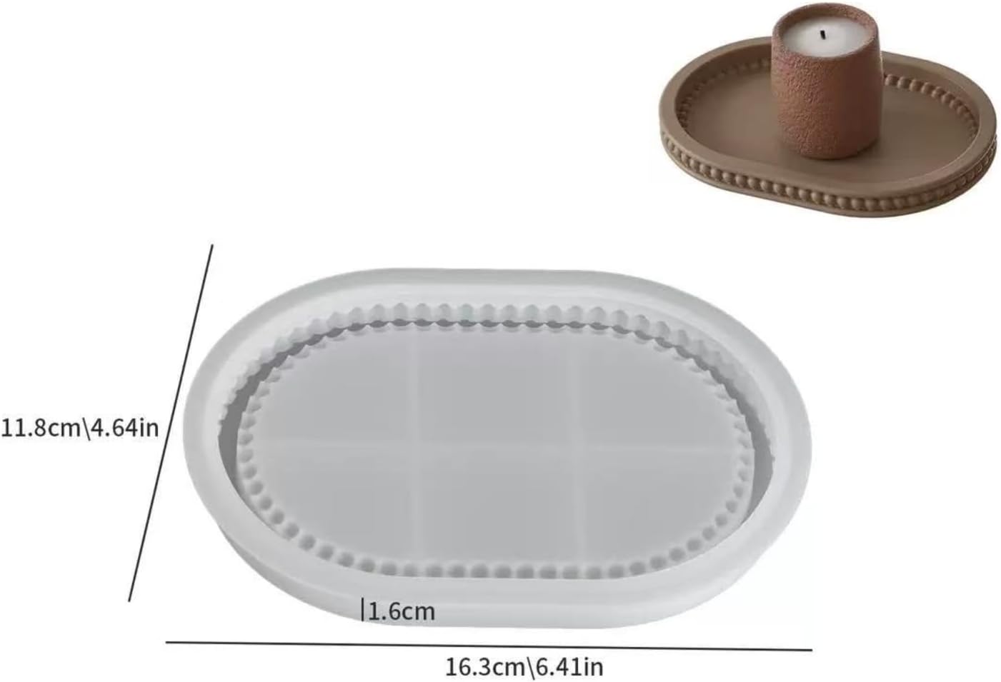 Resin Tray Mold / Oval / Set of 2