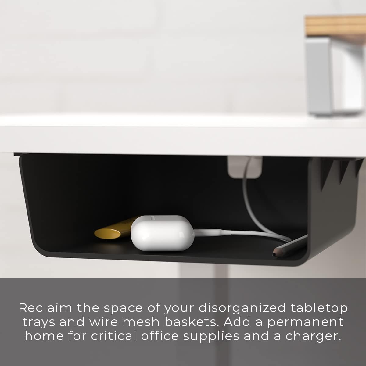 HumanCentric Under Desk Storage Shelf, Drawer Organizer | Office, Workstations, Tables, Sit Stand Desks, Gaming Setups