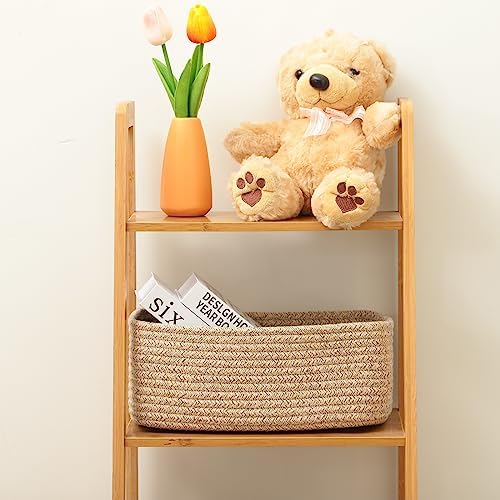 Woven Rope Baskets / L11.5xw7.5xh4.7 / Brown / Set of 3