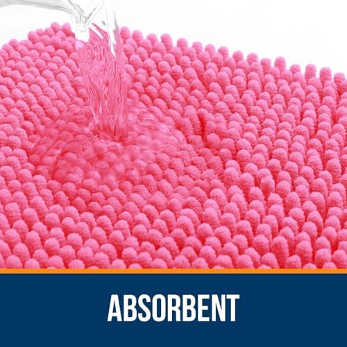 OLANLY Bathroom Rugs 30x20, Extra Soft Absorbent Chenille Bath Rugs