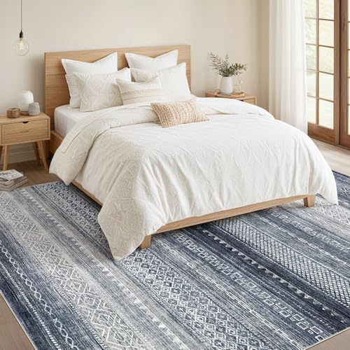 Nakagishi 12x15 Area Rug Living Room: Washable Boho Large Neutral Modern Soft Stain Resistant Farmhouse Indoor Floor