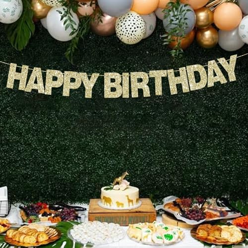 BEISHIDA Glitter Champagne 116 PCS A-Z DIY Letter Custom Banner Party Decor