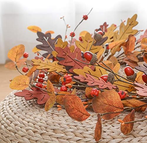YNYLCHMX 20" Fall Wreath for Front Door, Eucalyptus and Berry Decor