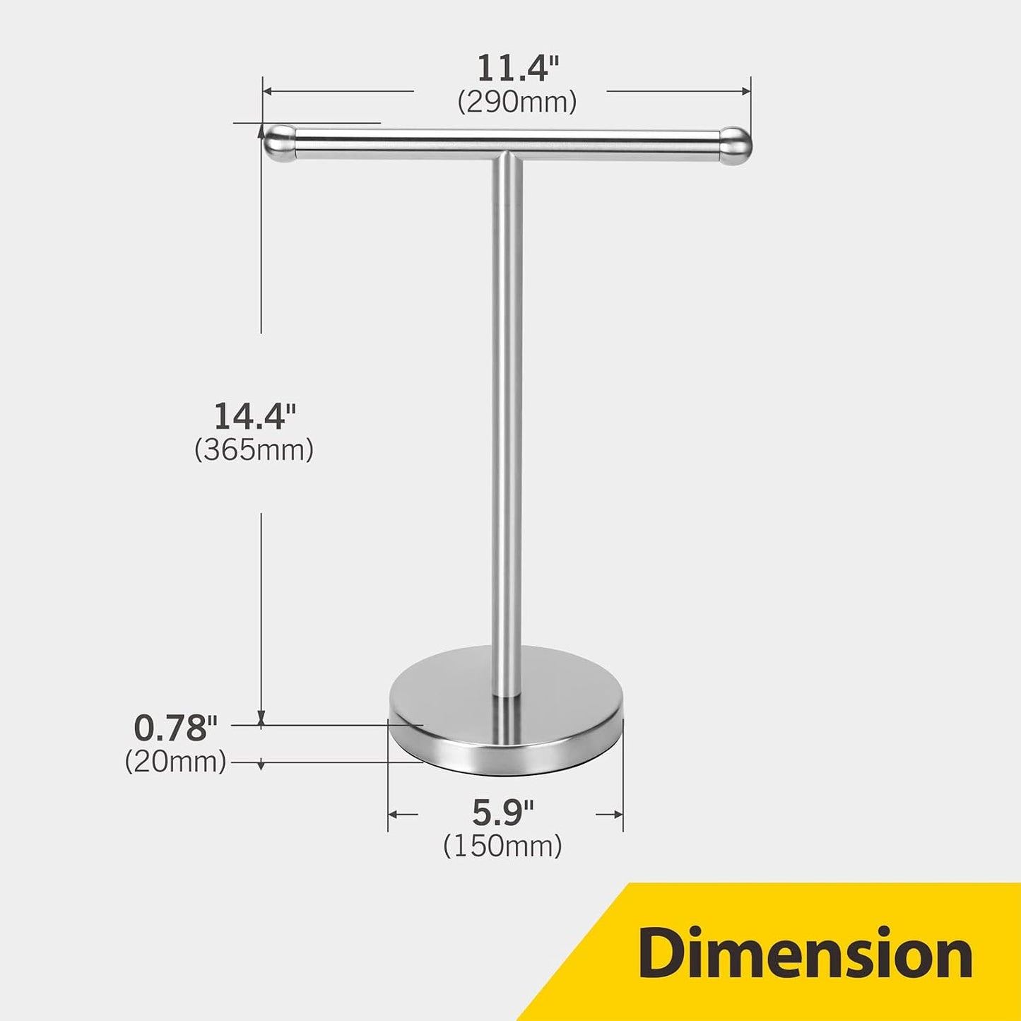 Hand Towel Holder, Hand Towel Rack Stand with Heavy Weighted Base, Countertop Hand Towel Holder Stand for