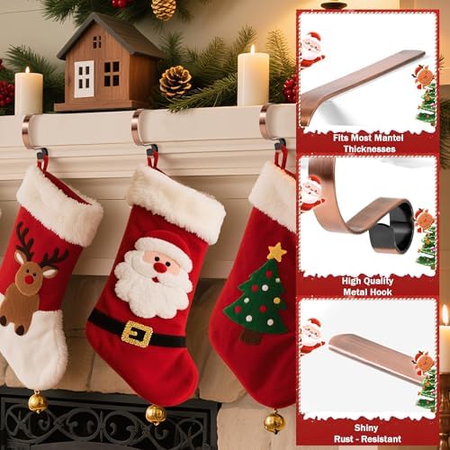 TAROSE Stocking Holders for Mantle,Christmas Home Fireplace Decoration