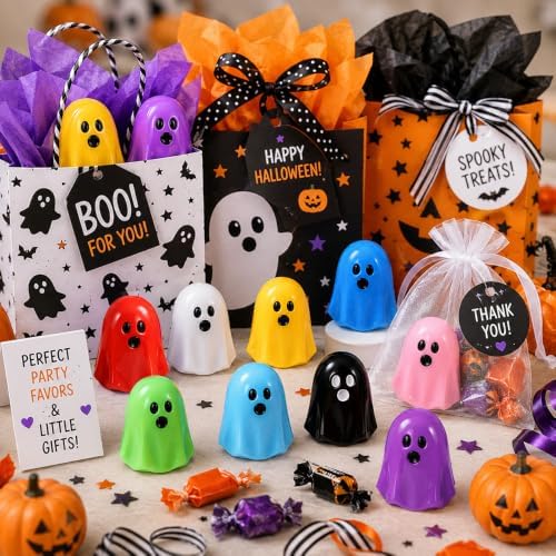 DULEFUN 120 Pcs Mini Halloween Ghost Figurines, 13 Colors