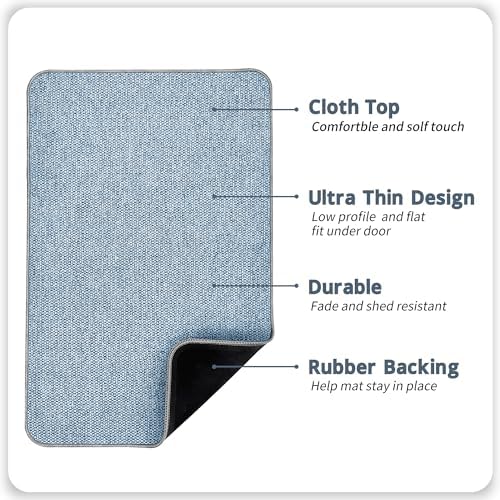 Bosap Bath Mat,Ultra Thin Bathroom Rugs,Rubber Bath Mats for Bathroom,No Slip Bath Rugs,Quick Dry,Machine Washable,Low