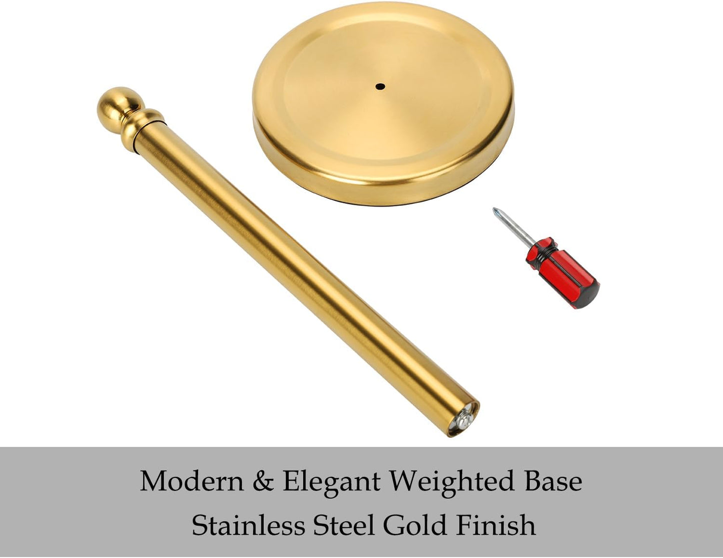 Paper Towel Holder Stand, Gold Paper Towel Holder Countertop, with Weighted Base for One-Handed Operation (Gold)
