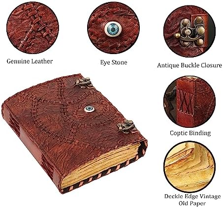 ULCH Hocus Pocus Book of Spells Hocus Pocus Decor Hocus Pocus Halloween Decorations Book of Shadows and Spell Book with Lock Witch Decor And Perfect for Spooky Gifts And Spooky Decor 8 x6 Inches