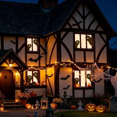 3 Pcs Halloween Ghost Silhouettes Window Cover Halloween Window Decorations
