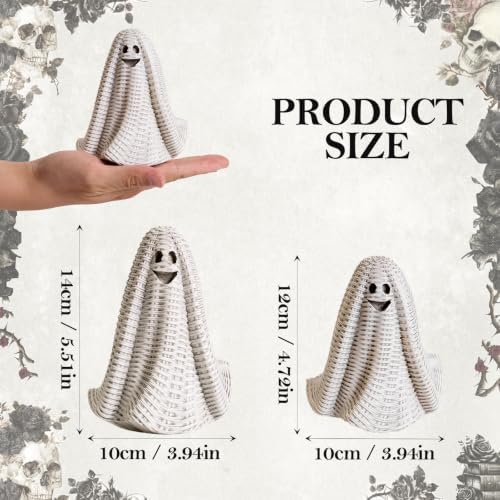 DN DECONATION Halloween Decorations Indoor Faux Rattan Ghost Decor for Home