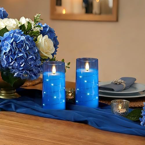 Homemory 3"x6" Flameless Candles, Flickering LED Pillar Candles with Remote