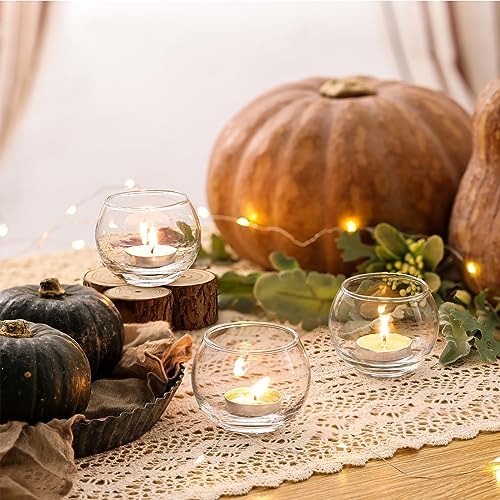 Volens 24PCS Clear Votive Candle Holders for Table Centerpieces