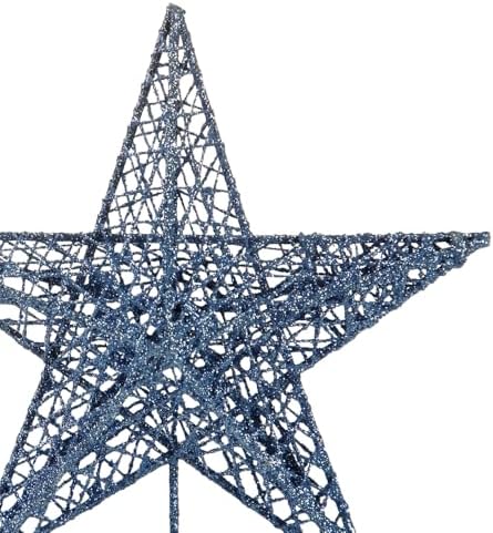 BinaryABC Iron Christmas Tree Star Topper,20cm Glittering Tree Topper