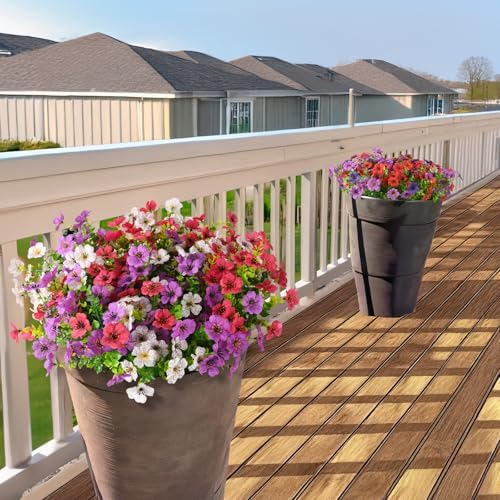 INQCMY Artificial Flowers for Outdoor Faux Plants Fake Flowers Spring Decor
