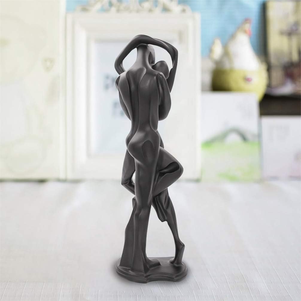 Anniversary Wedding Statue Abstract Ornament Figurine Home & Office / Black, Passionate