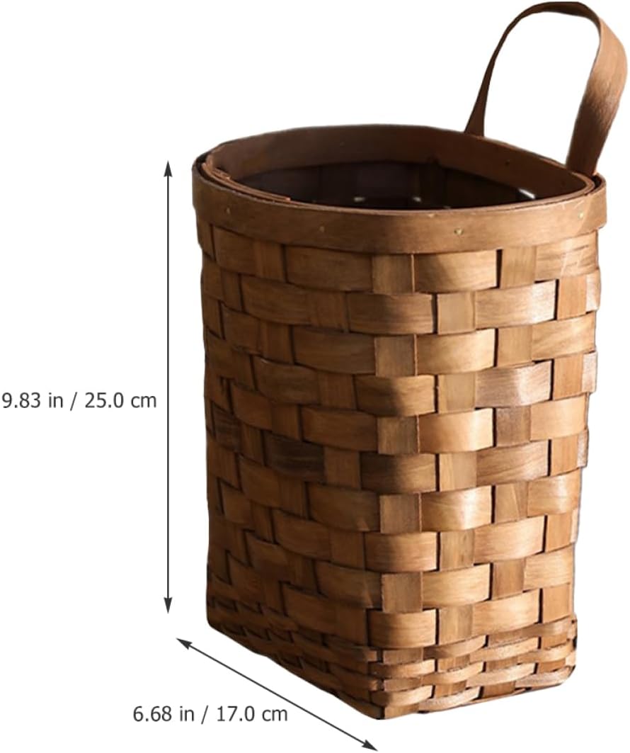 Wooden Wall Flower Basket Small Woven Basket Bread Basket Jute Hanging Basket Garlic Basket Hanging