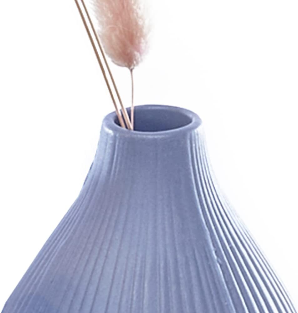 ‘Frost’ Ceramic Flower Vase / Blue Gray / Set of 6