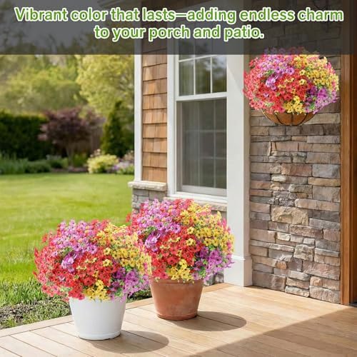 Artificial Flowers for Outdoor,42 Pack(Mixed)