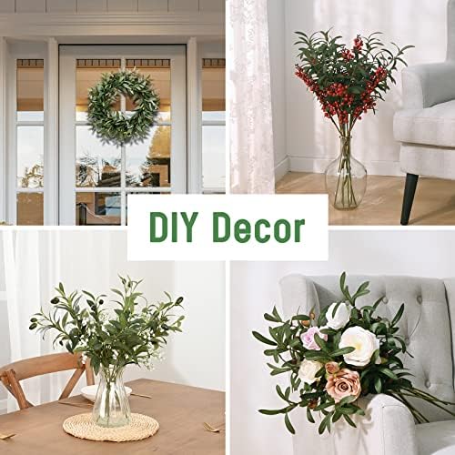 Faux Olive Branches for Vases / 18 / Set of 3
