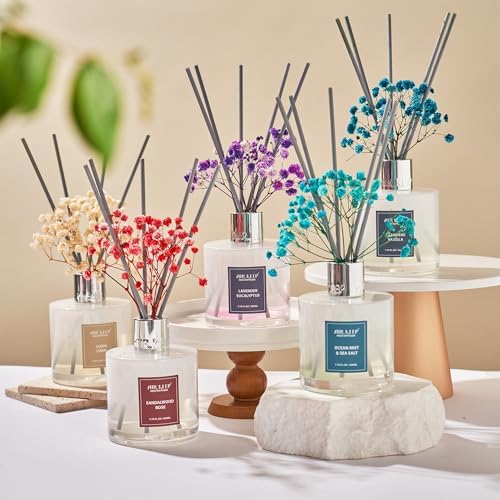 Reed Diffuser Set/ /6.76 fl oz / /Home & Office Decor / Clean Linen / Real Flower/6.96ounce/