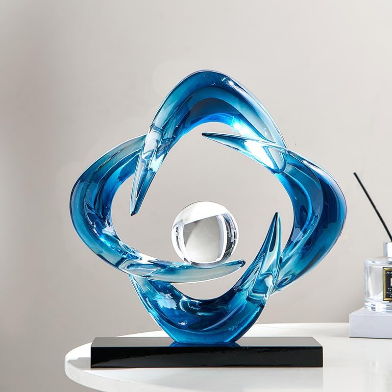 Resin Gold Decorative Statue / Blue