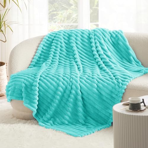 Bedsure Soft Throw Blanket for Couch Decor Gifts Blue Fog 50"x60"