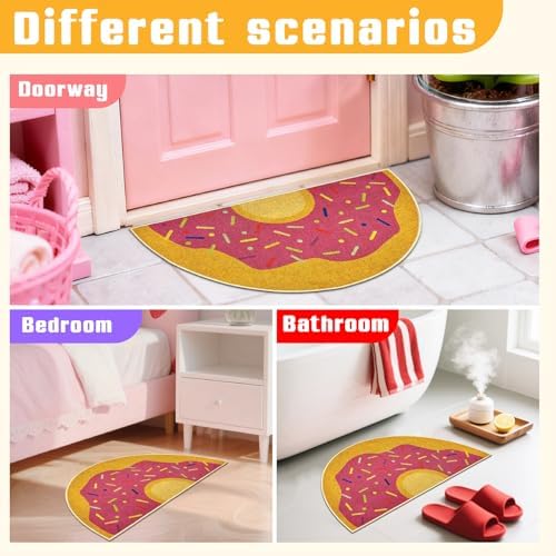 Donut Welcome Mat Entrance Cute Donut Rug Bakery Door Mat Entryway Doormat