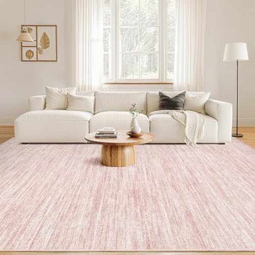 Nakagishi Boho 5x7 Area Rug Living Room Rugs Machine Washable Pink