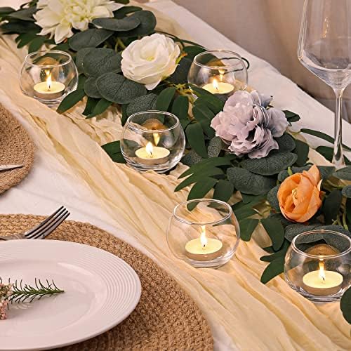 Volens 24PCS Clear Votive Candle Holders for Table Centerpieces