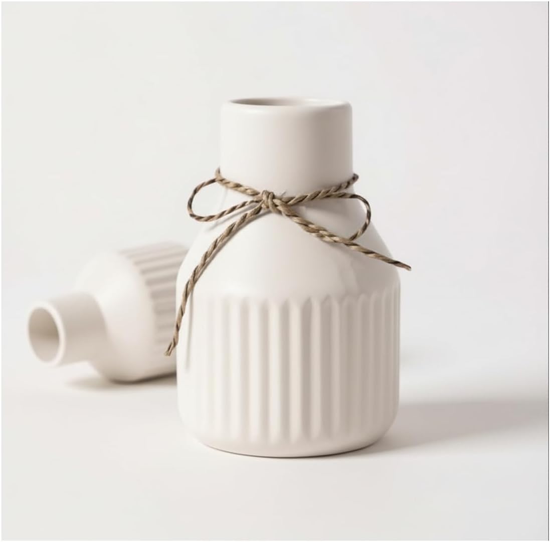 Ceramic Vase for Pampas Grass / White