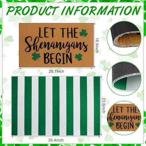 Tinideya 2 23.6 X 35.4 Inches Irish Festival Green White
