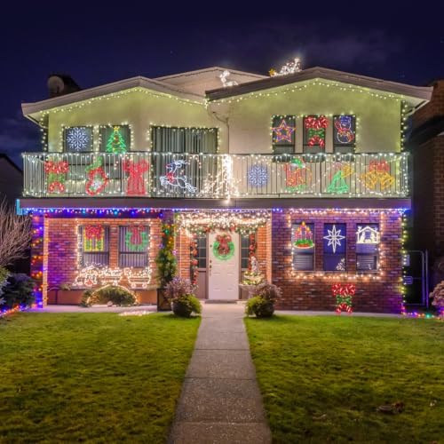 TRWYMZ Christmas Decorations - 16" Christmas Window Silhouette Lights