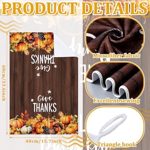Geyoga Set of 6 Fall Kitchen Towels Autumn Dish Towel Vintage Pumpkin Towel
